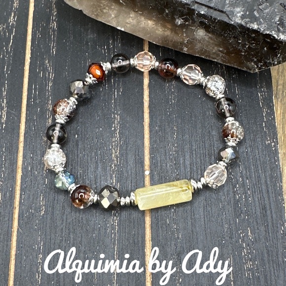 Alquimia Jewelry - SMOKEY QUARTZ CITRINE BOHO BRACELET